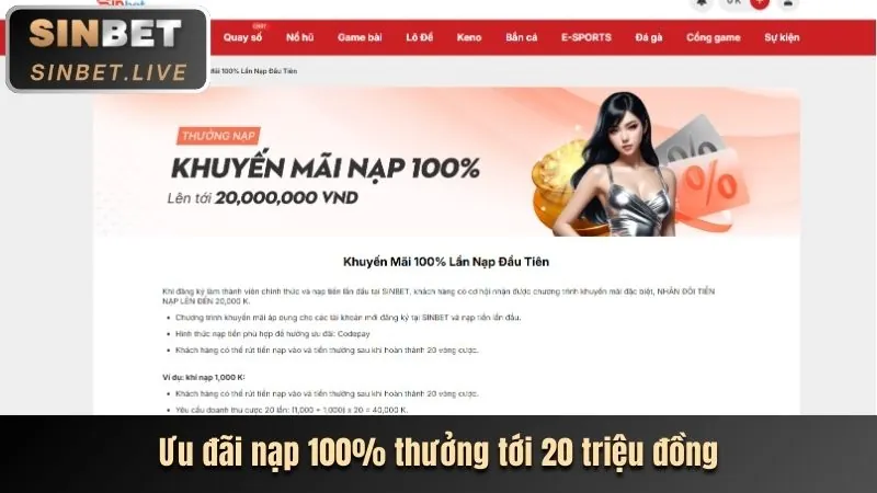 Tiền thưởng chào mừng cho cá cược thể thao